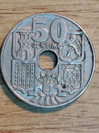 Moneda 50 cts níquel España 1963 *64