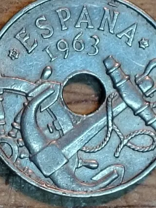 Moneda 50 cts níquel España 1963 *64