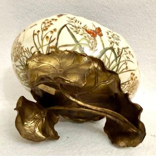 Centrotavola porcellana bronzo Art Nouveau