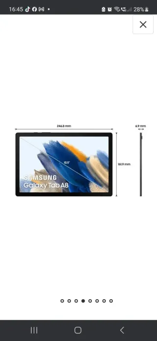 Samsung Galaxy Tab A8 10.5 65GB WiFi Negra