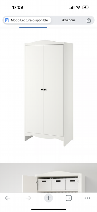 Armario blanco Ikea infantil
