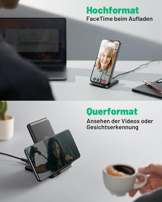 INIU Cargador Inalámbrico Rápido Stand, 15W Certif