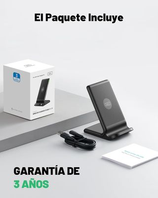 INIU Cargador Inalámbrico Rápido Stand, 15W Certif