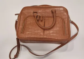 Bolso/maletin de piel efecto cocodrilo