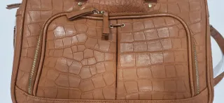 Bolso/maletin de piel efecto cocodrilo