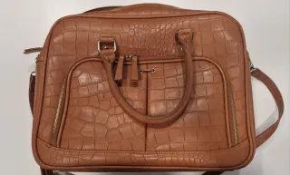 Bolso/maletin de piel efecto cocodrilo