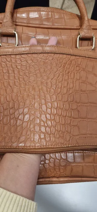 Bolso/maletin de piel efecto cocodrilo