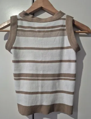 Camiseta sin mangas a rayas