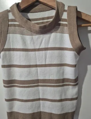 Camiseta sin mangas a rayas