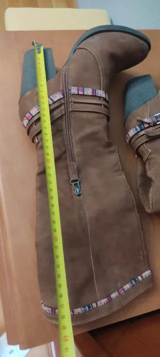 Botas Mustang Marrones Tacón Ancho