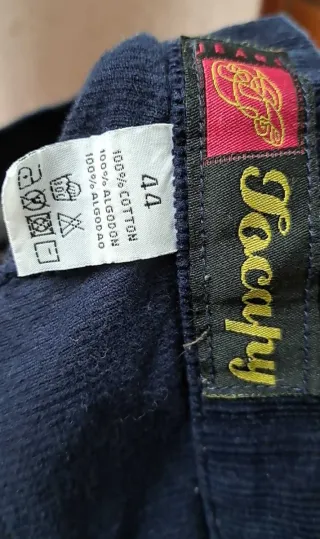 Pantalones de pana vintage Focapy azul