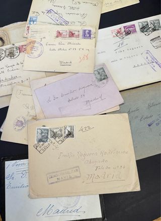Lote de Cartas y Sobres España. CENSURA MILITAR