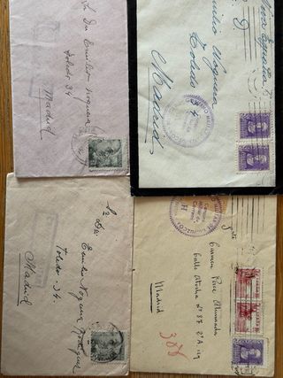 Lote de Cartas y Sobres  España. CENSURA MILITAR