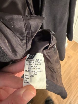 Abrigo Lana Negro Yves Saint Laurent