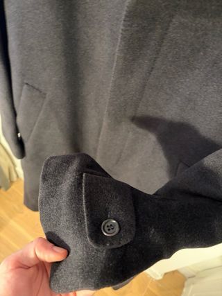 Abrigo Lana Negro Yves Saint Laurent