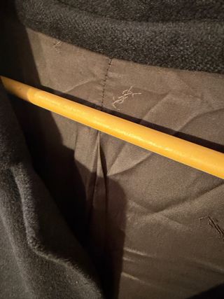 Abrigo Lana Negro Yves Saint Laurent