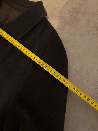 Abrigo Lana Negro Yves Saint Laurent