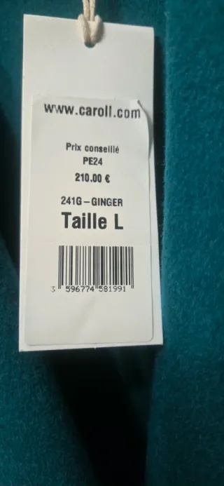 Abrigo Caroll verde azulado