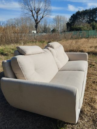 Divano 3 posti in tessuto beige