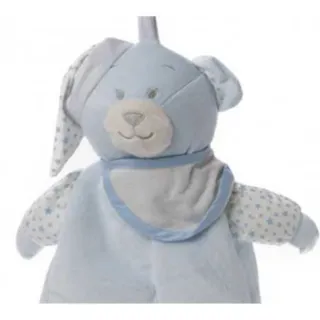 Muñeco guardapañales azul.