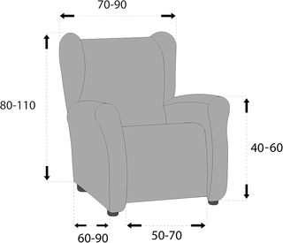 Martina Home Funda Sillón Túnez Orejero Antracita