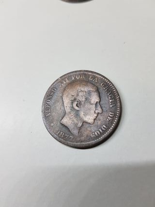 Monedas Alfonso XII 1877 y 1878