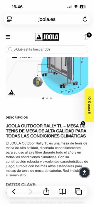 Mesa Ping Pong JOOLA Rally TL Outdoor