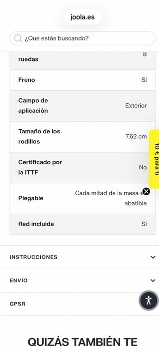 Mesa Ping Pong JOOLA Rally TL Outdoor