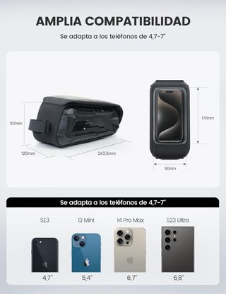 Lamicall Bolsa Móvil Bicicleta Impermeable, Bolsa