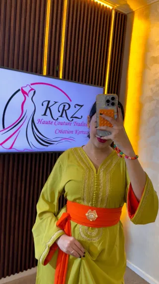 caftan marroqui con cinturon