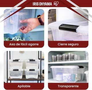 Iris Ohyama 3 Cajas de almacenamiento con tapas, 1