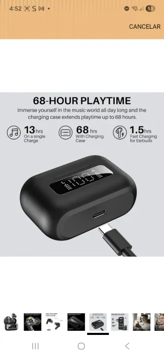 Auriculares TOZO NC3 Negros Nuevos