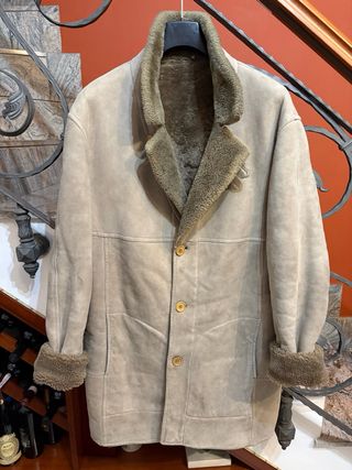 Cappotto Montone Shearling vera Pelle Scamosciata