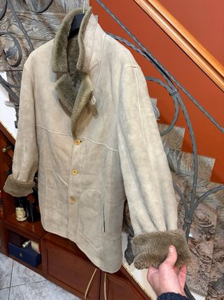 Cappotto Montone Shearling vera Pelle Scamosciata