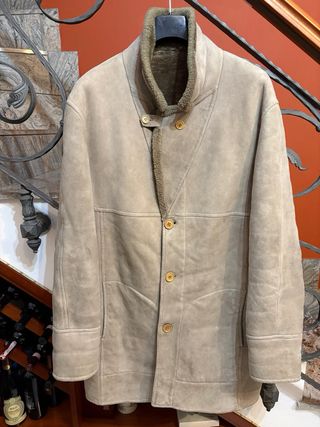 Cappotto Montone Shearling vera Pelle Scamosciata