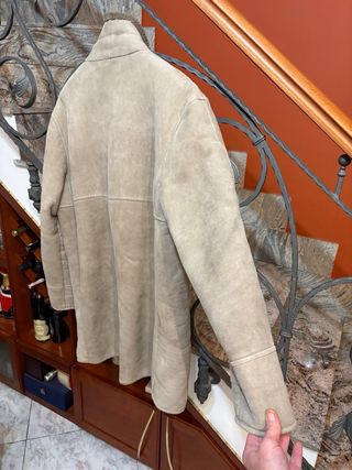 Cappotto Montone Shearling vera Pelle Scamosciata