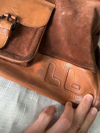 Bolso Maletín Vintage Piel Marrón