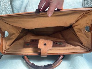 Bolso Maletín Vintage Piel Marrón