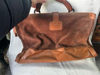 Bolso Maletín Vintage Piel Marrón