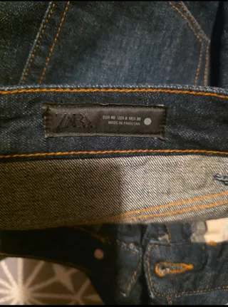 Vaqueros Zara Mujer Azul