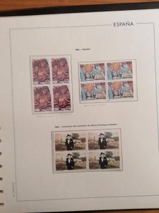 ÁLBUM SELLOS ESPAÑA AÑOS 1984 A 1987**MNH. BLOQUE