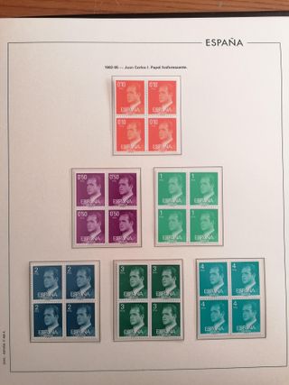 ÁLBUM SELLOS ESPAÑA AÑOS 1984 A 1987**MNH. BLOQUE