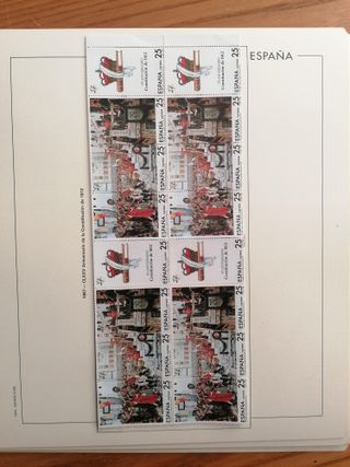 ÁLBUM SELLOS ESPAÑA AÑOS 1984 A 1987**MNH. BLOQUE