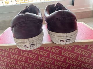 Vans Old Skool Burdeos Talla 39 Piel y Terciopelo