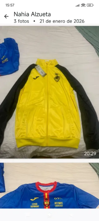 Ropa balonmano España talla S de adulto.