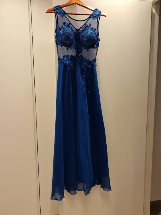 Vestido de fiesta largo azul