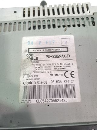 SISTEMA AUDIO / RADIO CD CITROEN BERLINGO CUADRO