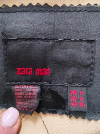 Cazadora Zara Hombre Negra