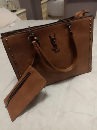 Borsa elegante Yves Saint Laurent marrone