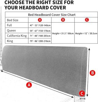 DUJUIKE Funda cabecero Cama, Protector de Funda de